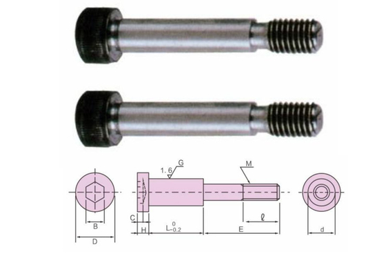 Spalla Bolt di esagono delle viti di spalla di acciaio inossidabile M48 SCM435 HRC 30